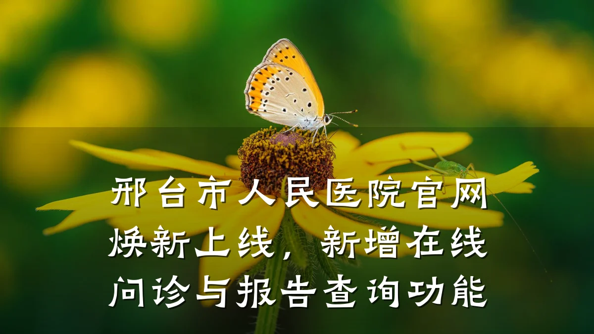 邢台市人民医院官网焕新上线,新增在线问诊与报告查询功能
