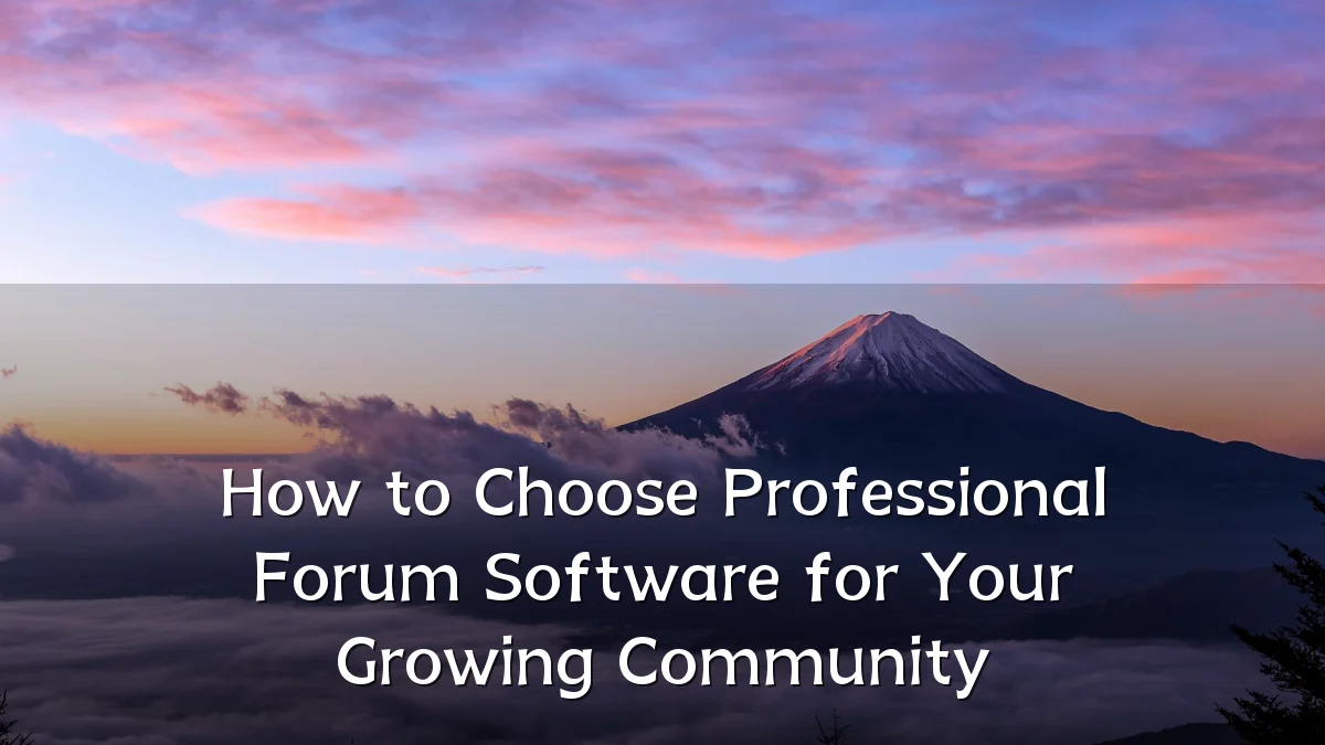 How to Choose Professional Forum Software for Your Growing Community