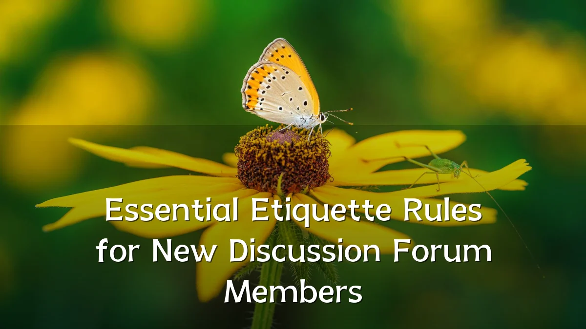 Essential Etiquette Rules for New Discussion Forum Members