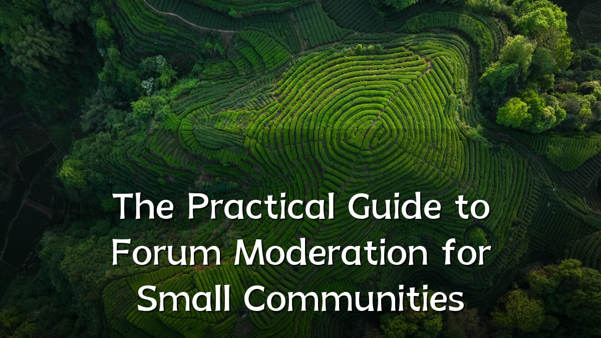 The Practical Guide to Forum Moderation for Small Communities